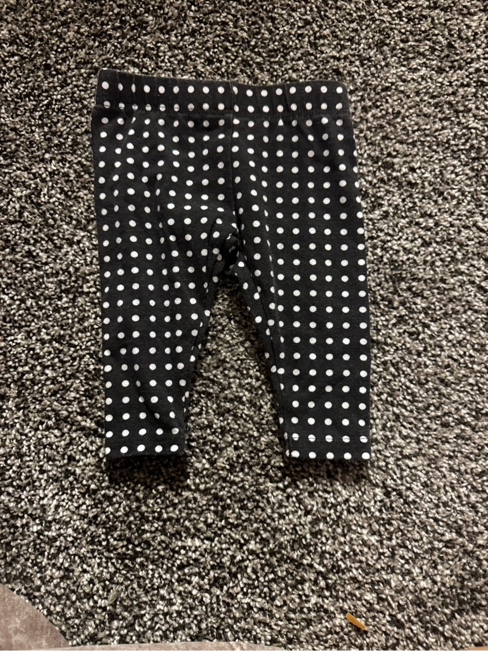 Cat & Jack Black Leggings with White Polka Dots